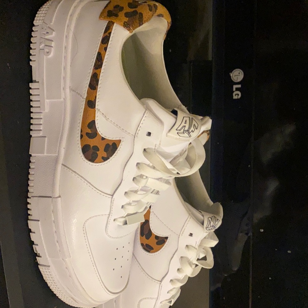 Cheetah print air forces